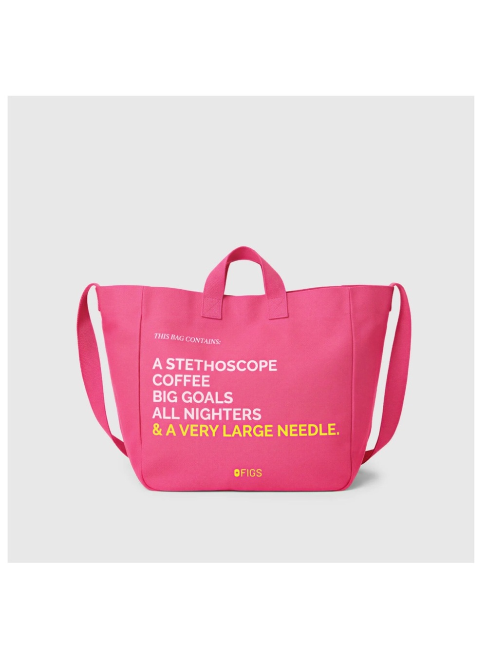 Figs Hot Pink Canvas Tote - F’ing Pink